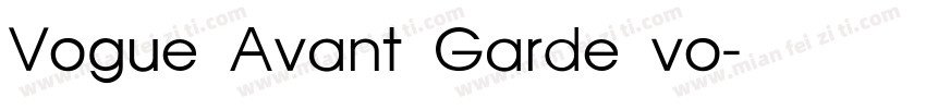 Vogue Avant Garde vo字体转换